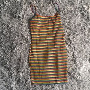 2/$15 ☀️🏖 Rainbow Striped Bodycon Dress